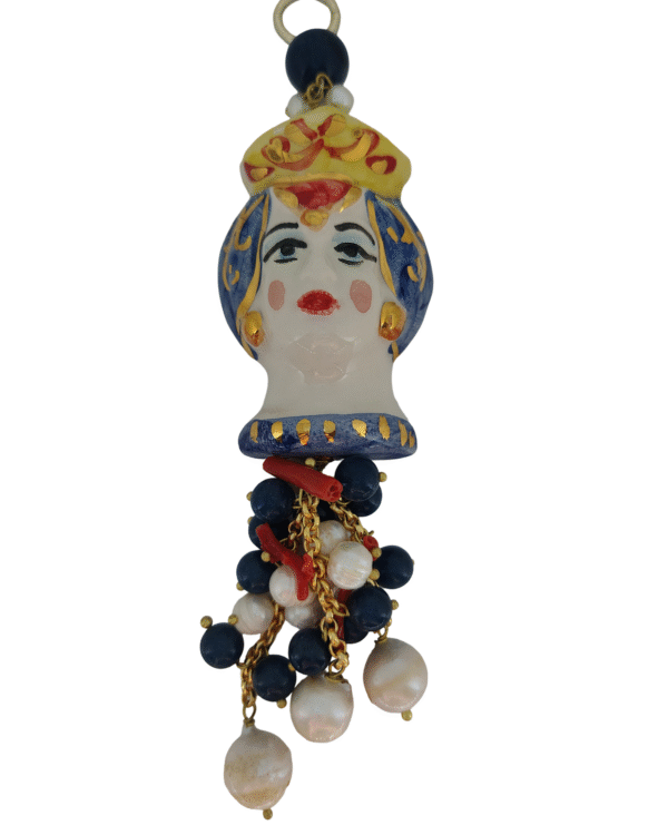 Colgante testa di moro mujer azul haydee