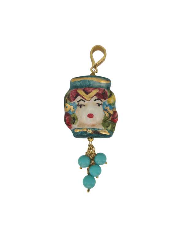 Filippa blue colgante ceramica turquesa haydee