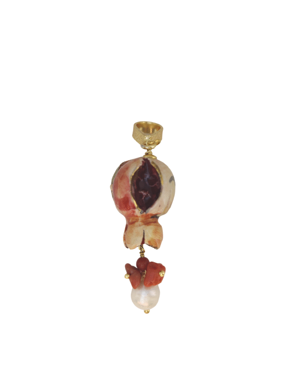 Colgante Granata en cerámica con charm perle artesanal