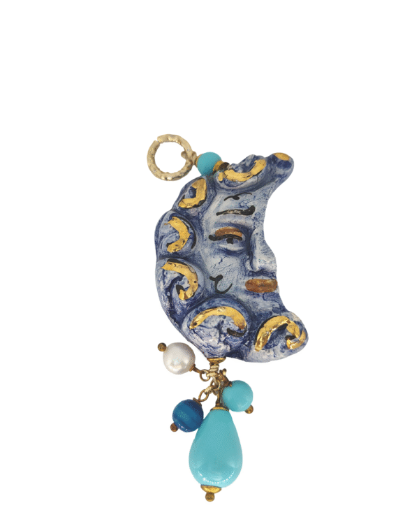 Luna blue colgante perle charm
