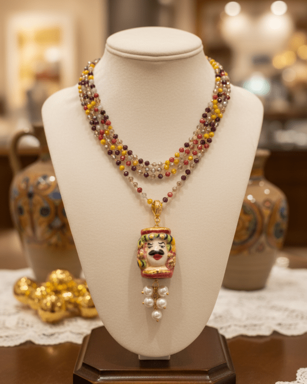 Collar testa di moro siciliano haydee busto