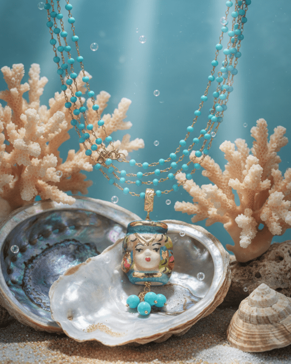 Collar filippa federica turquesa haydee