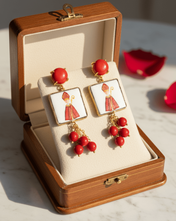 Pendientes filippa rojos cascada haydee