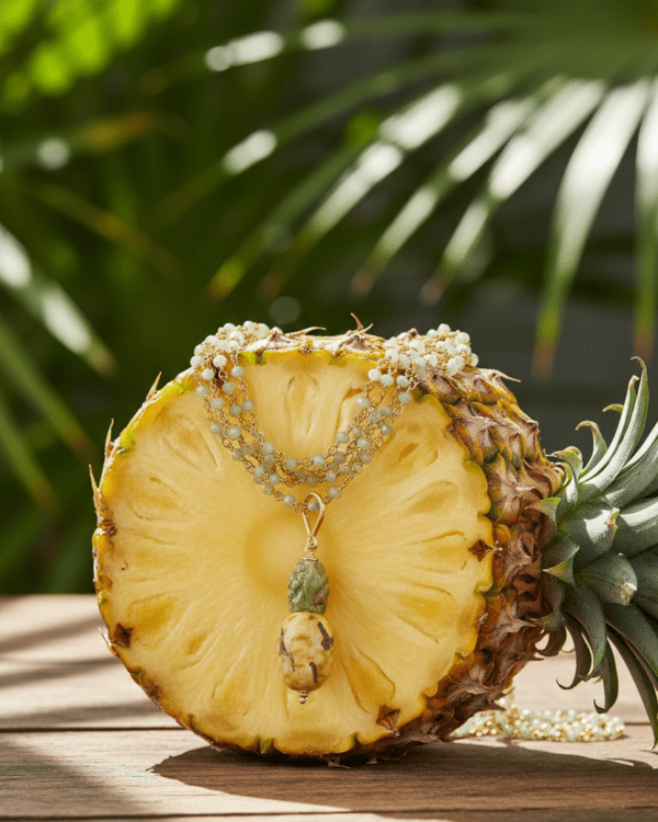 Collar pina colada colgante pina haydee fresh