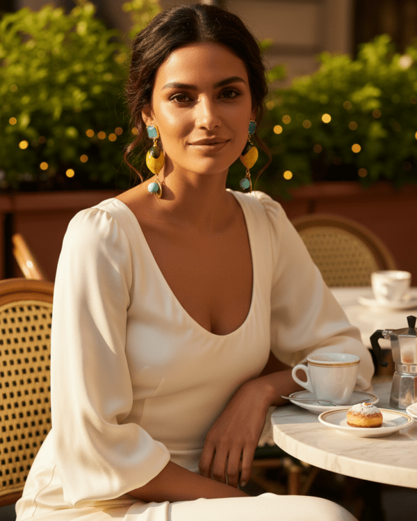 Pendientes ricco limon terraza mujer haydee