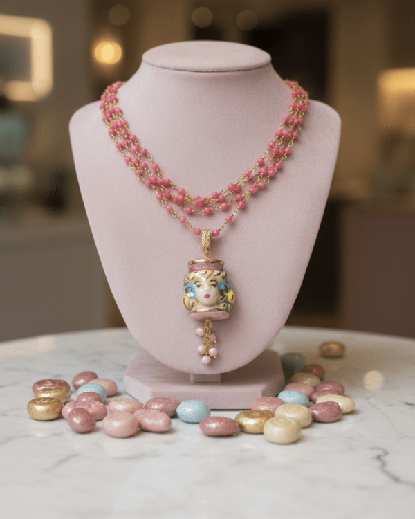 Collar dolce filippa federica testa di moro rosado haydee
