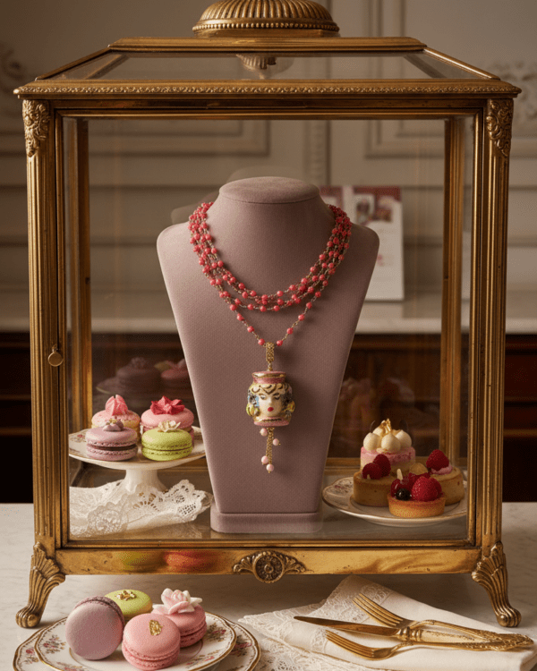 Collar dolce filippa federica testa di moro vitrina pasteleria haydee