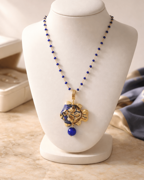 Collar siciliano azul haydee joyeria mediterranea