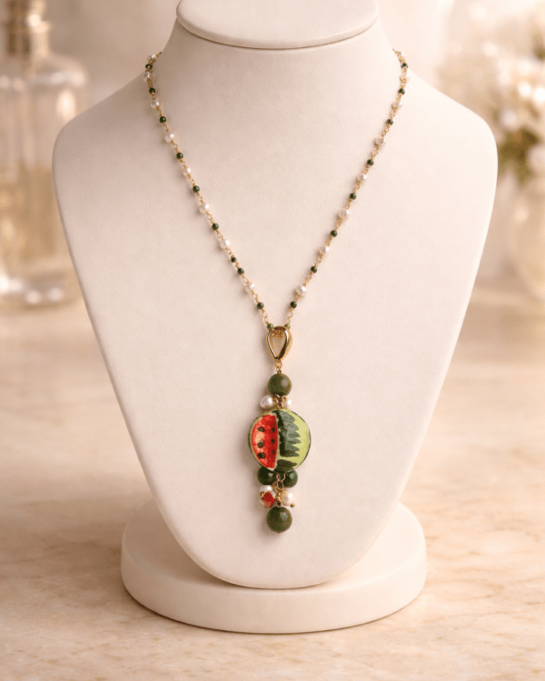 Collar la gordita haydee colgante sandia busto expositor