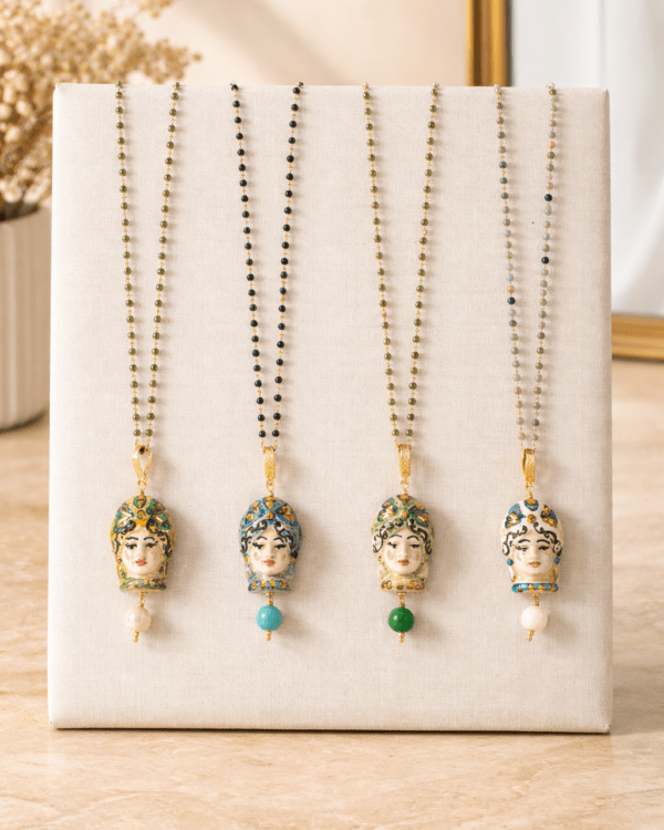 Collares reina palmira haydee colgantes ceramica artesanal